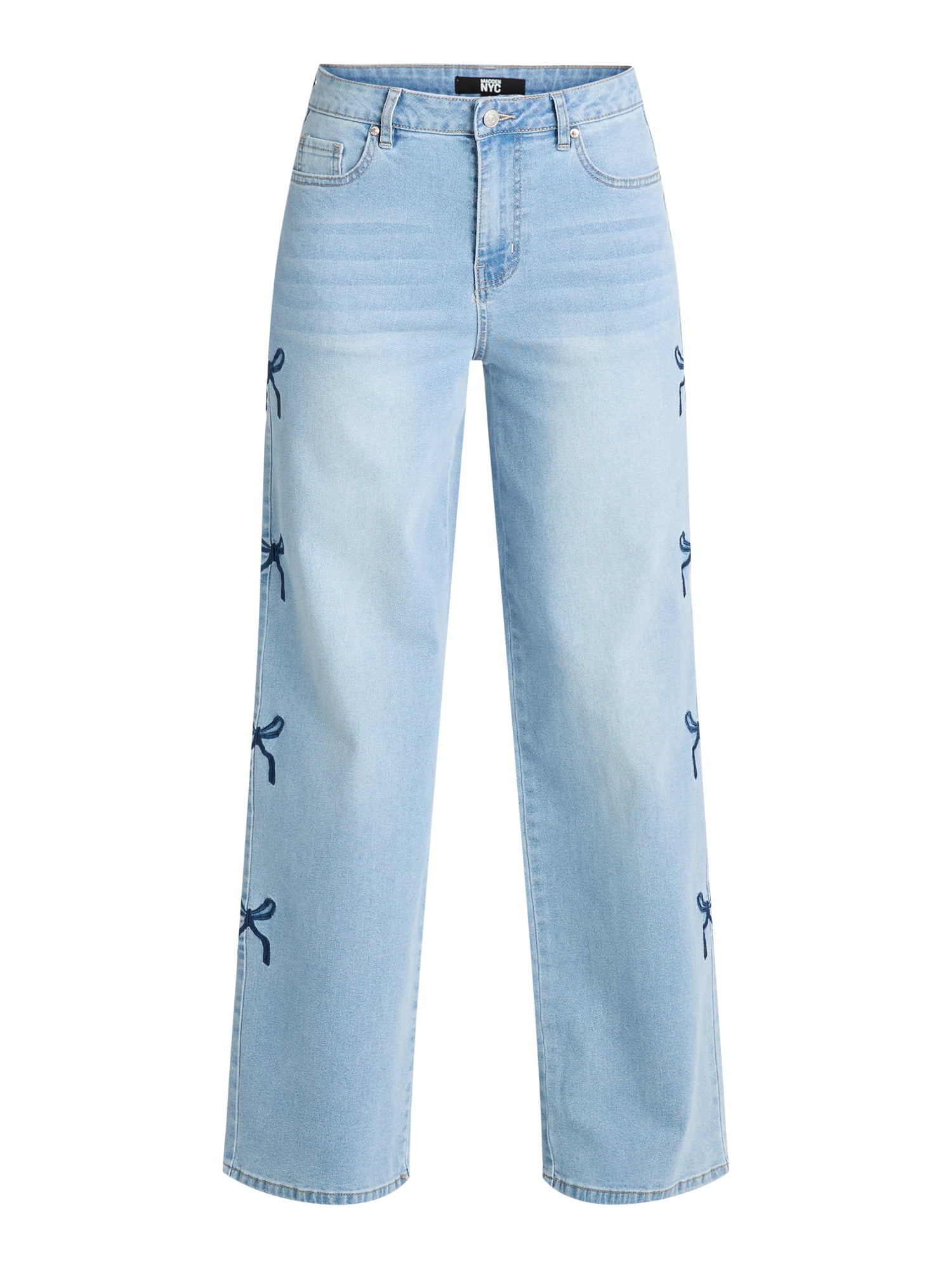 Madden NYC Women's Ultra 90s Fit Jeans with Embroidery, 32" inseam, Sizes 00-18