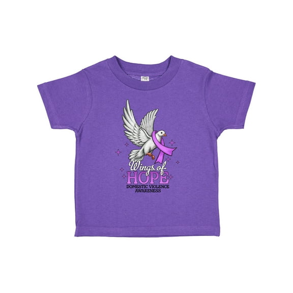 Inktastic Wings of Hope Domestic Violence Awareness with Dove Boys or Girls Toddler T-Shirt