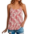 thumbnail image 3 of Craaazy Women Casual Tops Loose Fit Print Round Neck Beaded Strap Sleeveless Cami Tops for Summer Gift, 3 of 7