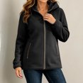 thumbnail image 2 of ClodeEU Women's Hooded Fleece Lined Jacket, Full Zip Warm Winter Outerwear with Side Pockets ,Women's S-XXXXL, 2 of 9