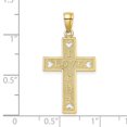 thumbnail image 2 of FJC Finejewelers 10 kt Yellow Gold I LOVE JESUS Cross with Hearts Charm 25 mm, 2 of 6