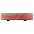 thumbnail image 1 of Hot Knobs HK2000-PB Swirl Light Cranberry Rectangle Glass Cabinet Pull - Black Post, 1 of 1