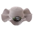 thumbnail image 2 of dgysar Women's One Size Bow Flower Sun Hat Straw Woven Beach Basin Cap for Outdoor Social Events and Summer Seaside Vacation Gray, 2 of 5