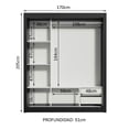 thumbnail image 4 of Ropero Closet Madesa Lyon 3 Puertas Corredizas 2 Cajones N/M, 4 of 11
