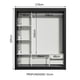 thumbnail image 4 of Ropero Closet Madesa Lyon 3 Puertas Corredizas 2 Cajones N/M, 4 of 11