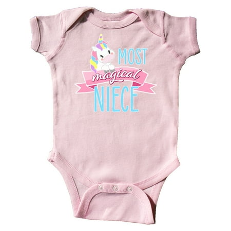 

Inktastic Most Magical Niece- cute unicorn Gift Baby Girl Bodysuit