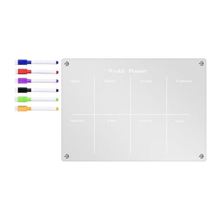 

Girlsshop Fridge Magnet Sticker Calendar Board Planner Reusable Dry Erase Board Schedule A3