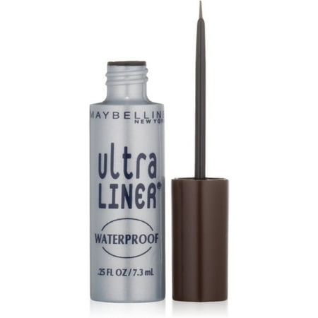 Maybelline Line Works Ultra Liner Liquid Waterproof Eyeliner, Dark Brown [302], 0.25