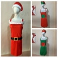 thumbnail image 4 of Aellinatey Kitchen Apron Fashion Elf Apron Christmas Apron and Hat Set Cooking Apron, 4 of 13