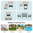 thumbnail image 4 of Costway 4PCS Patio Furniture Set Cushioned Sofa Loveseat Armrest Table Garden, 4 of 8