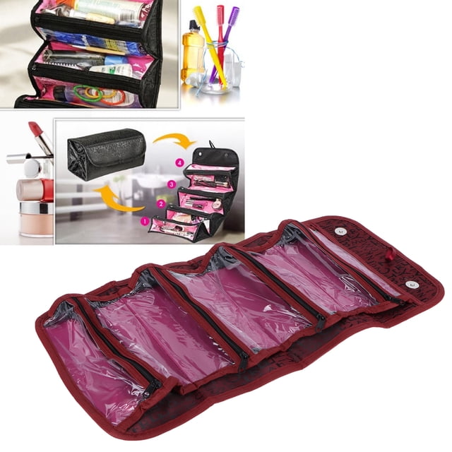Fashion Travel Cosmetic Bag Multifunctional Makeup Storage Organizer for Storing Cosmetics, Jewelry, Electronics
