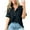 Black, variant on Alkepwun Women's Fashion T Shirts Casual Short Sleeve Sweatshirt Button Henley V Neck Shirt Girls Trendy Summer Tops Tees