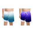 thumbnail image 1 of (2-Pack) Rinsvye Boys Swim Shorts Gradient Color Beachwear Elastic Waist Quick-Dry Swimming Trunks Loose Fit Summer Pool Party Apparel, 1 of 3