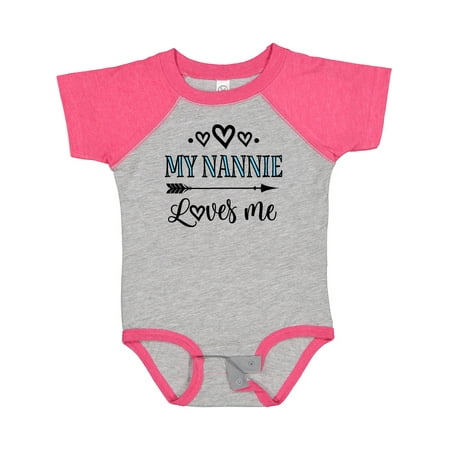 

Inktastic My Nannie Loves Me Granddaughter Gift Baby Boy or Baby Girl Bodysuit