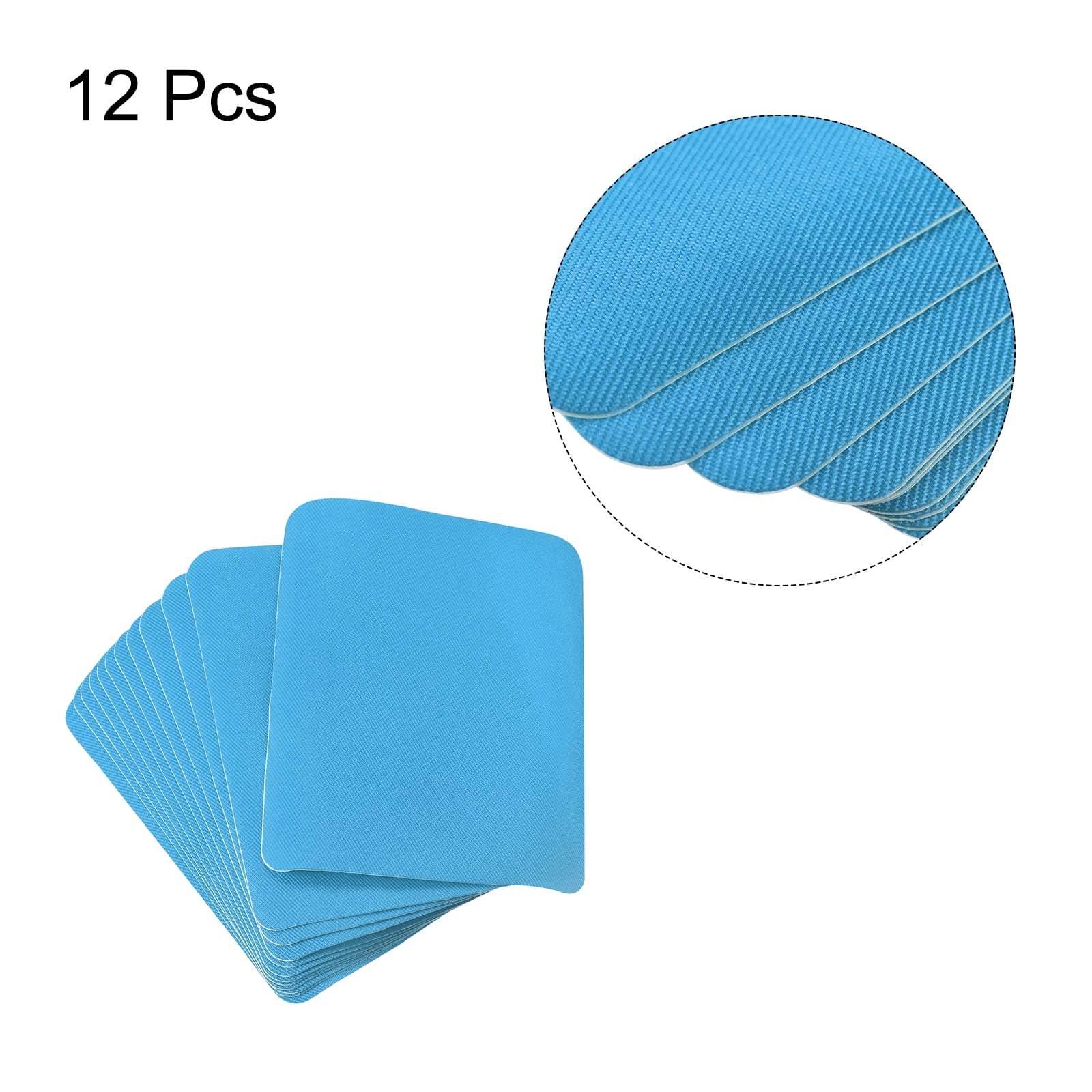 Unique Bargains Fabric Patch Iron-on Patches for Hole Repairing and Decoration Sky Blue