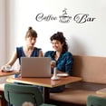 thumbnail image 6 of Coffee Wall Stickers Vintage Coffee Bar Decor Coffee Cup Vinyl Wall Decal Cafe Glass Door Sticker PVC Wall Art for Coffee Bar Cafe Kitchen Wall Decoration Black 1pc, 6 of 8