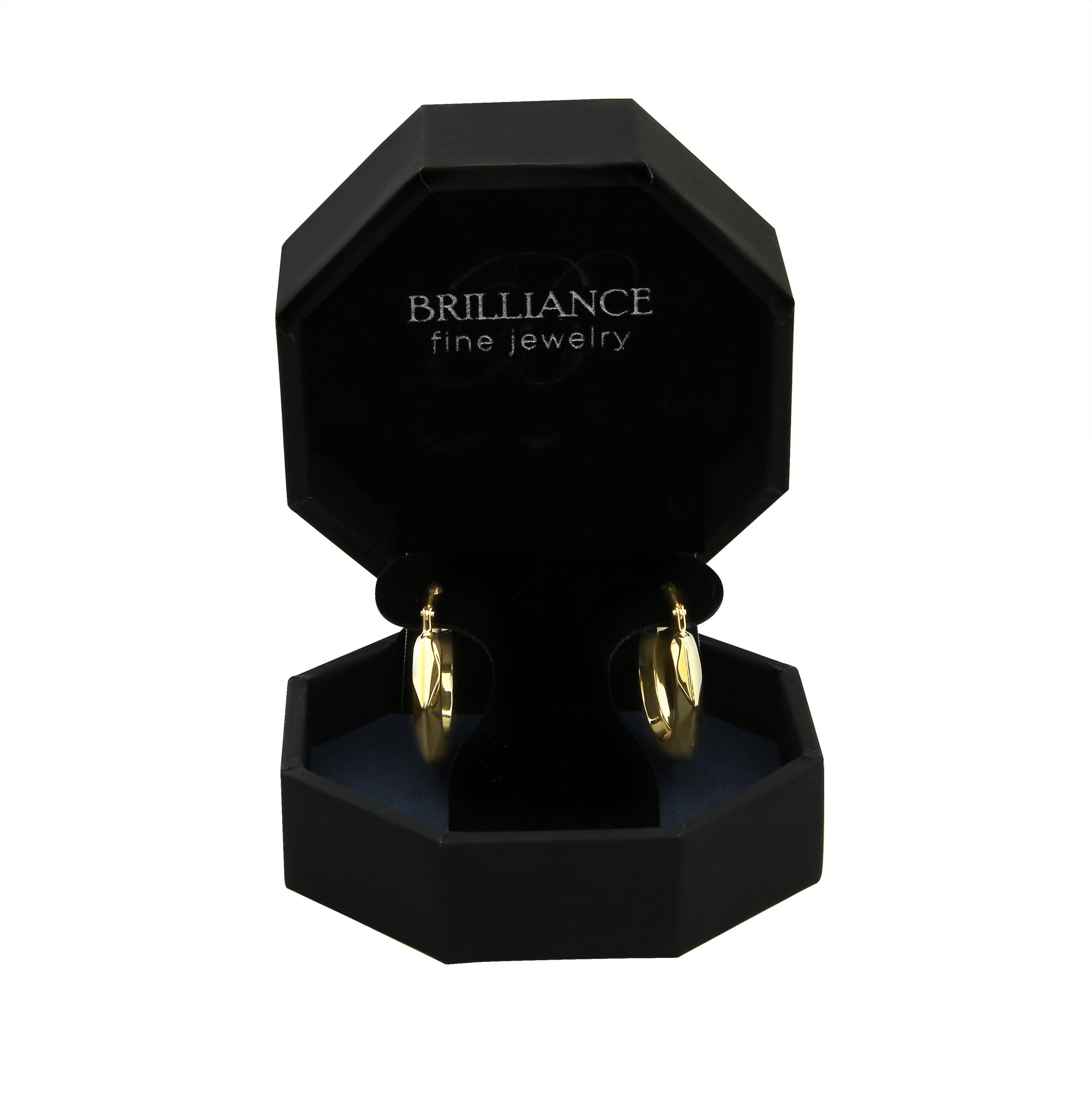 Brilliance Fine Jewelry 10KT Yellow Gold Adult Geometric Hoop Earrings