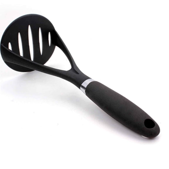 Potato Masher, Plastic Potato Masher, Vegetable Masher, Sturdy and Heat Resistant, Safe for Non-Stick Cookware, Soft Grip Kitchen Gadget, Black