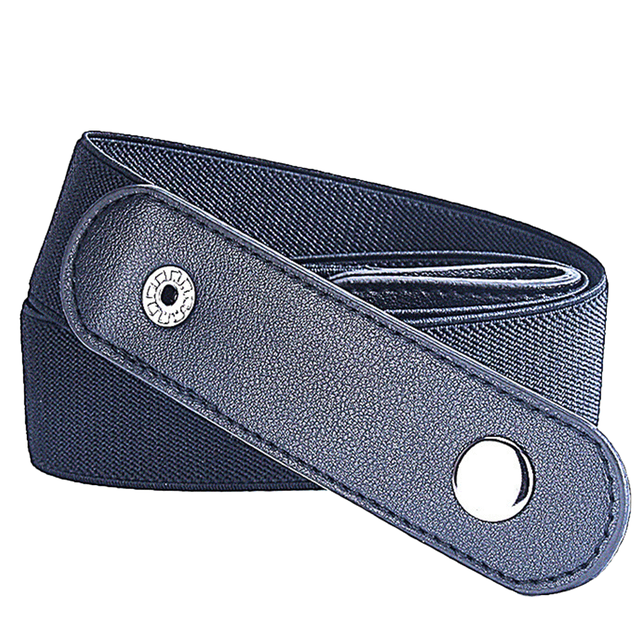 Paquete de 2 cinturones elásticos sin hebilla, cómodo cinturón elástico invisible ajustable para pantalones vaqueros y pantalones cortos Ormromra