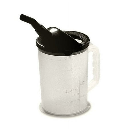 Funnel King 94026 Heavy-Duty 87 oz. Graduated Measuring Container w/ 4" Black Spout