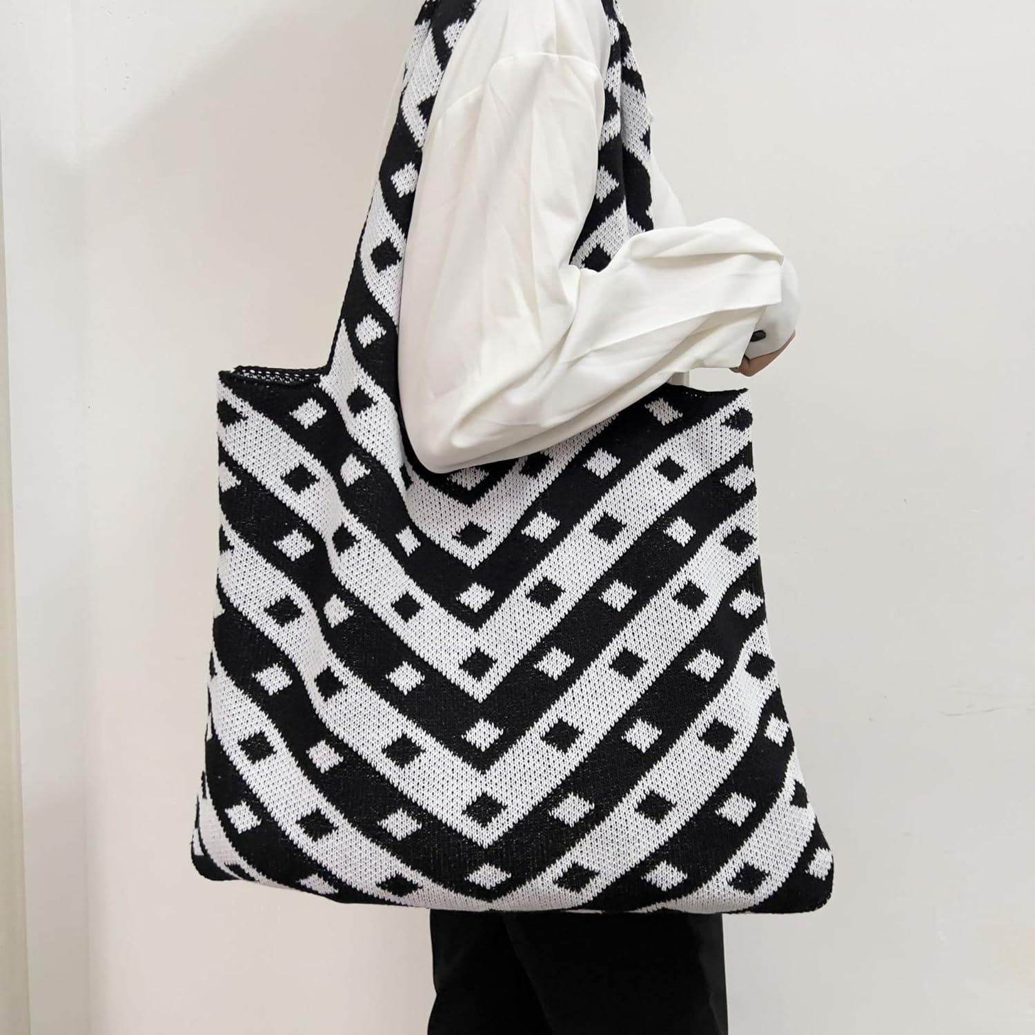 Kukuzhu Y2k Aesthetic Tote Bag Aesthetic Y2k Bag Crochet Tote Bag Aesthetic Tote Bags Aesthetic Y2k Purse
