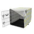 thumbnail image 3 of Butterfly Dog Crate Cover, Spring Pattern Moths Silhouettes, Easy to Use Pet Kennel Cover for Medium Large Dogs, 35" x 23" x 27", White Multicolor, by Ambesonne, 3 of 6