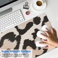 thumbnail image 4 of Long Mouse Pads for Desk,Beige and Black Leopard Pattern Desk Mats on Top Of Desks, Desk Mouse Pad Extra Large with 3mm Non-Slip Base and Stitched Edge for Gaming,Office,Work,Home 31.5"x11.8", 4 of 6