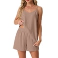 thumbnail image 6 of Cueply 2 Piece Lounge Sets for Women Summer Outfits V Neck Tank Top Matching Shorts Sets with Pockets, 6 of 9