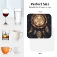 thumbnail image 6 of Disketp Dreamcatcher With Mandala Funny Coasters,4 Pcs Leather Coasters with Holder, Perfect Housewarming Hostess Gifts,Protect Furniture from Water Marks Scratch and Damage-Square, 6 of 6