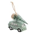 thumbnail image 2 of Mini resina adornos para árboles de Navidad estatua figuritas de Navidad decoraciones lindo paisaje miniatura arte colgante coche colgante para 5.5cmX2cmX4.5cm Macarena Colgante de decoraciones, 2 of 6