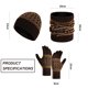 thumbnail image 2 of Conjunto de gorro y bufanda de invierno con guantes y pantalla táctil para hombres y mujeres, gorro y guantes para calentar el cuello, 2 of 5