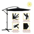thumbnail image 3 of FLAME&SHADE 10 ft Cantilever Offset Outdoor Patio Umbrella with Cross Base Stand, Black, 3 of 8