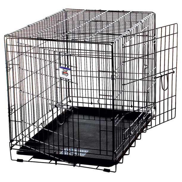 Pet Lodge Black Double Door Wire Pet Crate