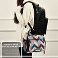 thumbnail image 6 of FORMRS Student Insulated Lunch Bag with Shoulder Strap Reusable Cooler Box for School, Pink Geometric, 6 of 9