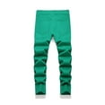 thumbnail image 2 of Boy's Stretch Fit Ripped Destroyed Jeans Pants Cargo Pants Classic Elastic Waist Straight Leg Multi-Pockets Comfy Kids Pants for Boys, 2 of 6