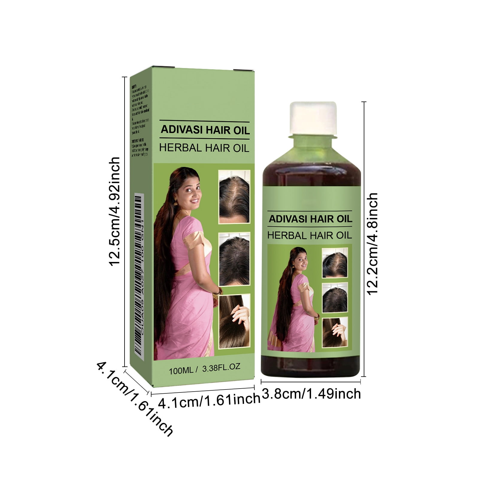 Alvantor Herbal Hair Oil Nourishes Scalp Strengthens Hair Reduces Dandruff, 3.38fl.oz