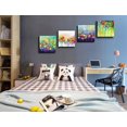 thumbnail image 4 of Colorful Flowers Canvas Wall Art, Floral Artwork Painting Prints ModernBathroom Pictures Framed for Living Room Bedroom Office Home Decor - 16"x16"x4 panel, 4 of 6