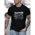 thumbnail image 1 of 1pc Men'S Casual Crew Neck T-Shirt with Classic Car Print - Knit Fabric with Slight Stretch, Regular Fit for Summer - Fashionable Everyday Wear, 1 of 8