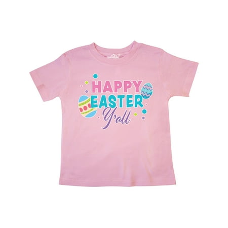 

Inktastic Happy Easter Yall with Easter Eggs Gift Toddler Boy or Toddler Girl T-Shirt