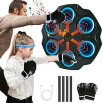 VATENICK Musical Boxing Machine, Bluetooth Musical Boxing Machine with Boxing Gloves, Wall Mounted Electronic LED Boxing Training Equipment, Indoor Fitness Equipment
