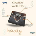 thumbnail image 4 of Western Stakes Leather Wallet Floral Embossed Tooled Bi Fold Soft Leather Texas Longhorn Concho Checkbook Style Cowboy Hand Crafted High End Mens Wallets Leather Gifts For Men (Coffee), 4 of 5