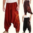 thumbnail image 2 of SAILING Pantalones de yoga para hombre Pantalones harén especiales plisados ​​​​de gran tamaño estilo bohemio, 2 of 5