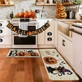 thumbnail image 6 of Halloween Kitchen Rug Set of 2, Non Slip Pumpkin Spooky Mats with Anti Fatigue Comfort, Washable Halloween Decor Rugs for Sink Laundry Office, Farmhouse Holiday Floor Mats 15.8x23.6+15.8x43.3 Inches, 6 of 7