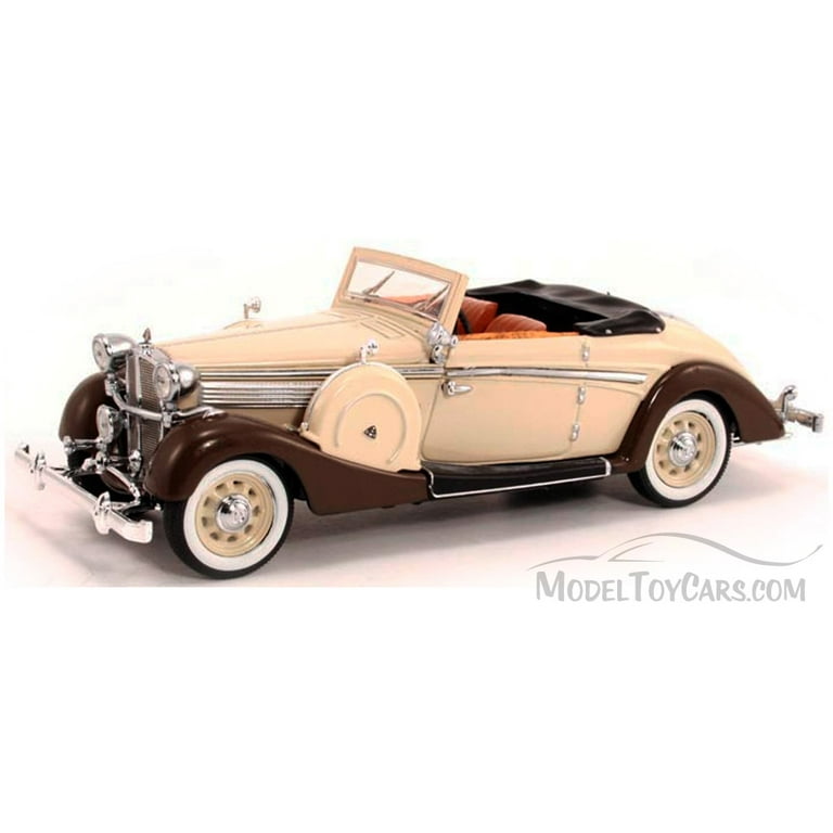 1937 Maybach SW38 Spohn Convertible Coupe, Tan & Brown - Signature Models 43705 - 1/43 Scale Diecast Model Toy Car 1937 Maybach SW38 Spohn Convertible Coupe, Tan & Brown - Signature Models 43705 - 1/43 Scale Diecast Model Toy Car