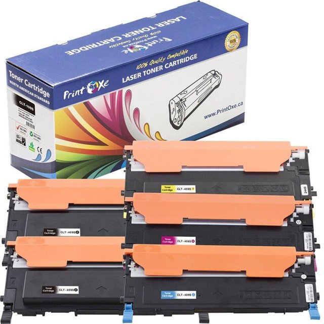 CLT-409S Ensemble Compatible + Noir de 5 Cartouches pour Samsung 409S