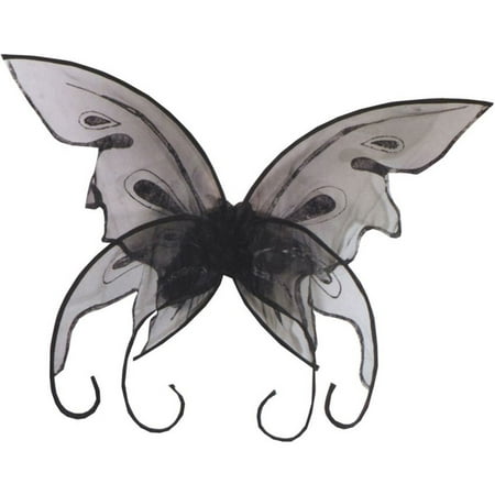 Morris Costumes Sheer Curly Tendrils Butterfly Black Wings, Style FW90442BK