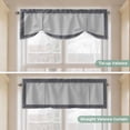 thumbnail image 5 of Black Retro Greek Key Tie Up Valance Curtains for Windows, Kitchen Curtains Window Treatments, Gray Greece Ancient Farmhouse Geo Short Window Shades Valances for Bedroom Bathroom Cafe 42"x18", 5 of 8