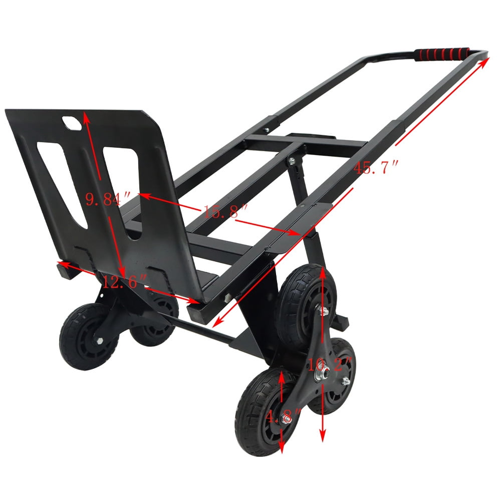 Stair Climbing Cart Foldable Handcart Portable Hand Truck 6 Wheel Climbing Stairs Hand Trolley