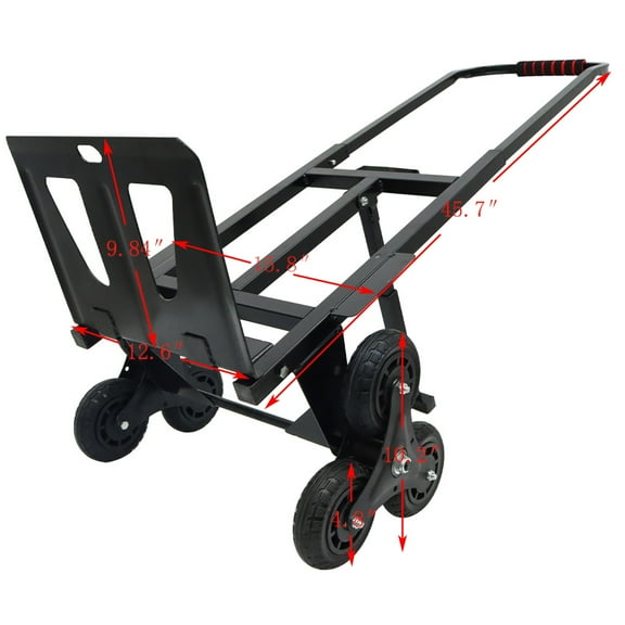 Steel Pallet Horizontal Bar Folding Stair Climbing Cart Foldable Handcart Vehicle Steeling Plate Tray Hand Truck