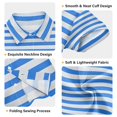 thumbnail image 3 of Dailycode Small Short Sleeve Button Down Shirts Bright Blue White Stripe Casual Shirt 3-10 Years, 3 of 9